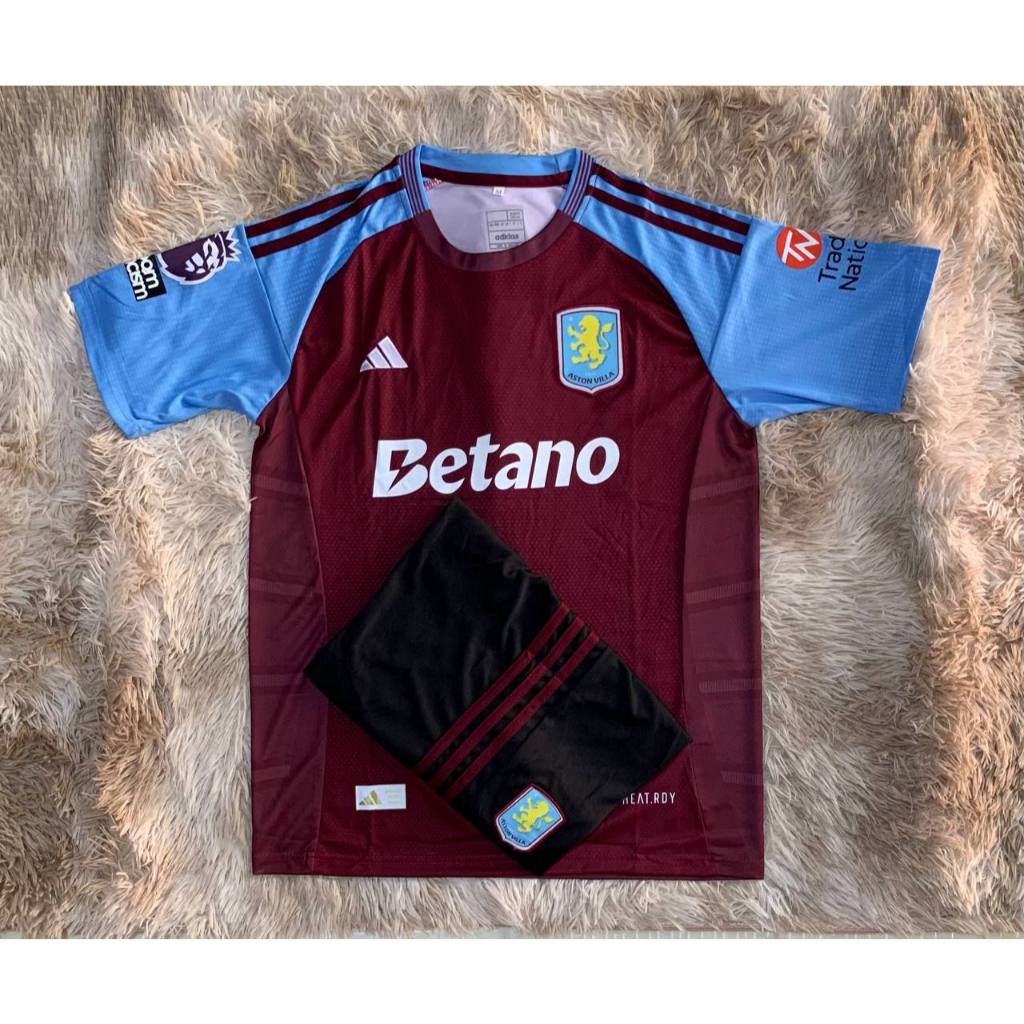 เสื้อฟุตบอล ทีมAstom villa เสือปลอมกางเกงชุดกีฬาใหม่ล่าสุด 2024 กับ 2025 เนื้อผ้าดีใส่สบาย