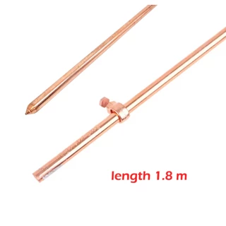 ของแท้100% AP แท่งกราวด์ หลักดิน Ground rod ทองแดง ชุบ 50cm 1เมตร 1.8เมตร 2.4เมตร 10mm 6ฟุต
