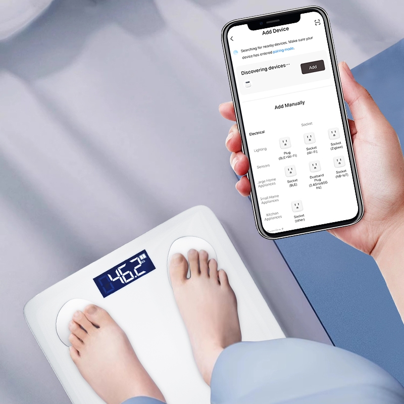 [รับประกัน1ปี]เครื่องชั่งน้ำหนั 180kg Smart weight scale Bluetooth วัดไขมัน ตาชั่งอัจฉริยะจอกระจกLED