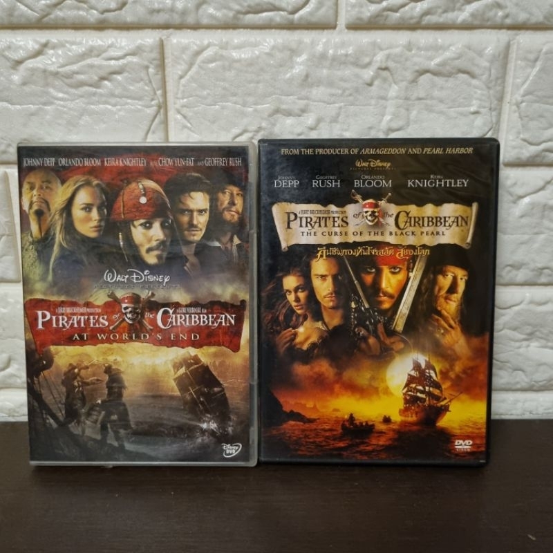DVD : pirates of the Caribbean 1 , 3 (มือสอง) แผ่นแท้