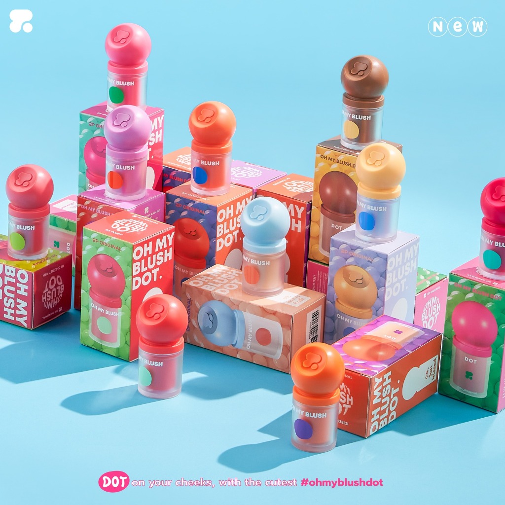 2P ORIGINAL OH MY BLUSH DOT บลัชหัวโต บลัชออนเนื้อน้ำ (1ชิ้น / 3g.)