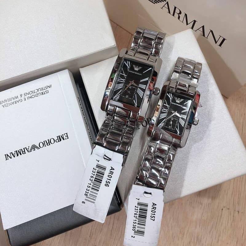 นาฬิกาพร้อมส่งไคะ F.A Original Emporio Armani นาฬิกาคู่รักแฟชั่นคลาสสิกคะ AR0157 25X36MM AR0156 32X4