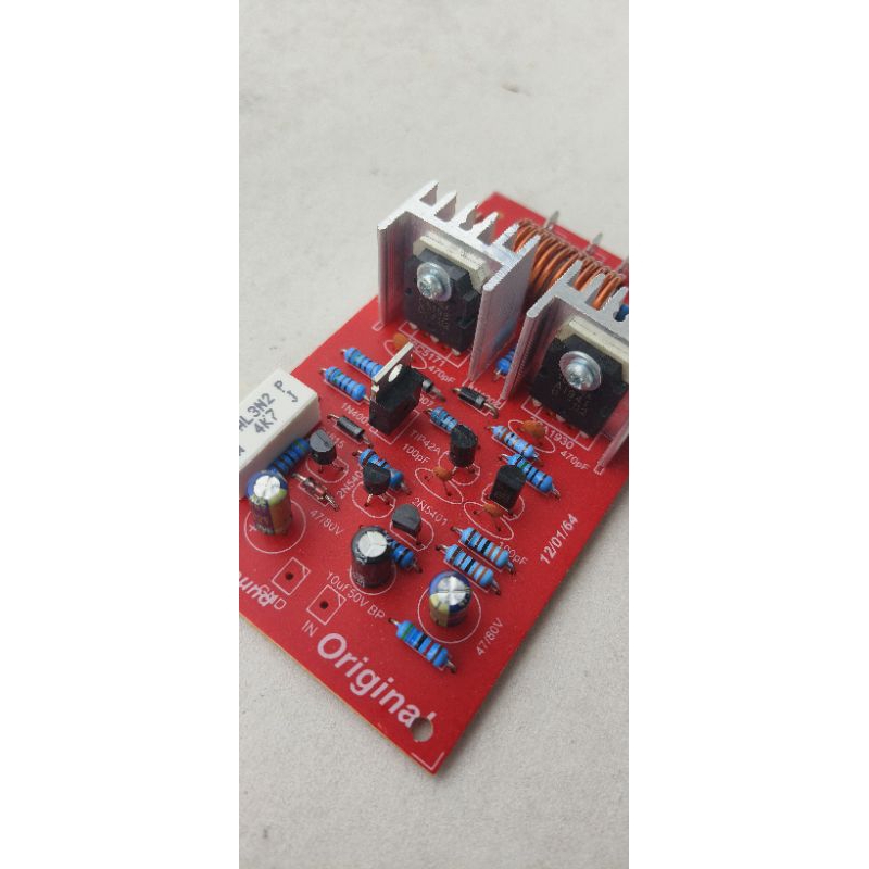 บอร์ดไดร์ขยายเสียง คลาส AB ทรานซิสเตอร์ ชนิด NPN / PNP ราคา/1แผ่น/1บอร์ดไดร์ รับไฟDC+-45-80VDC