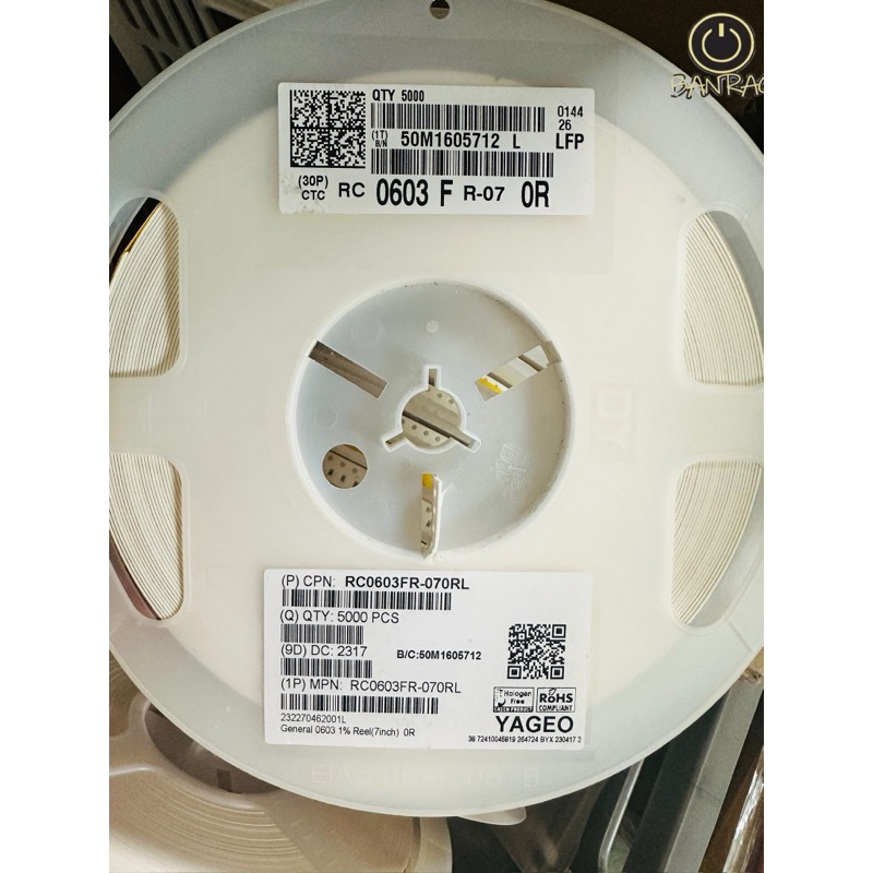 (20ตัว/แพ็ค)ตัวเก็บประจุ SMS 0603 Chip Resistor 1% 0R 470R  680R 4K7 6K8 7K32 และอื่นๆ