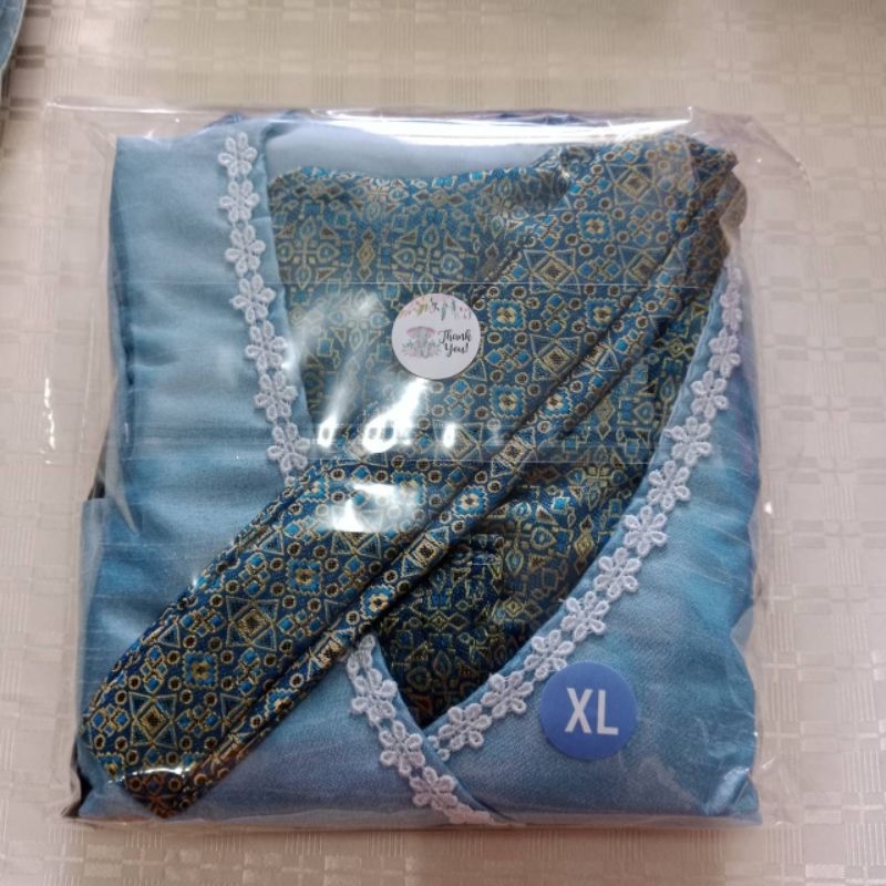 ชุดไทยเด็ก AI jung Clothes. แม่พุดตาน สีฟ้า Size.XL