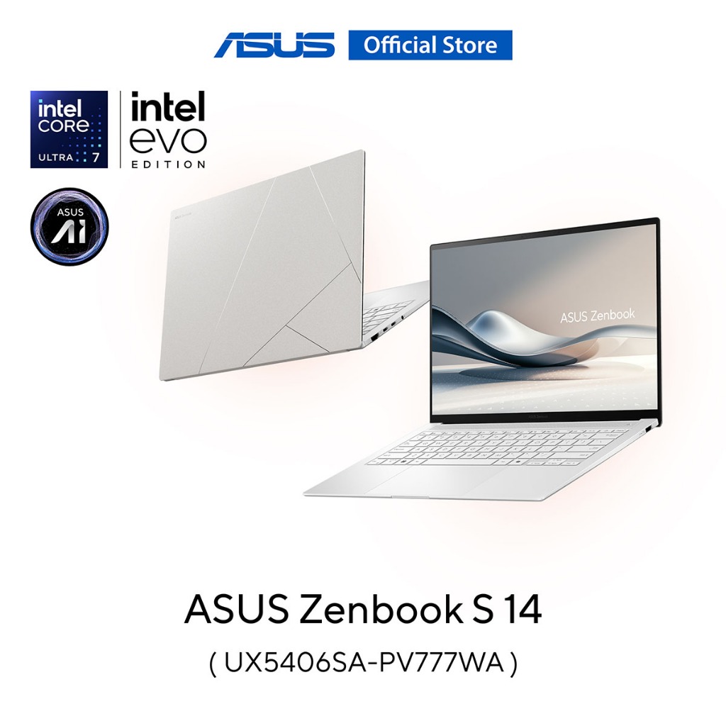 ASUS Zenbook S 14 (UX5406SA-PV777WA) Copilot+PC, 14" 3K (2880x1800) OLED, Intel LNL Core Ultra 7, 32