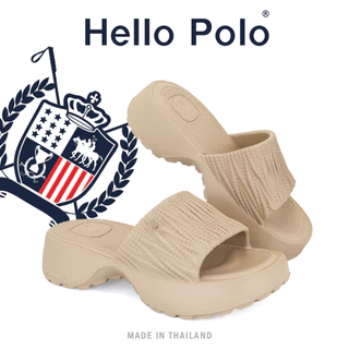Hello Polo รองเท้าแตะ HP8040 พื้นหนานุ่ม ยาง EVA เสริมส้นสูง 4 CM. แฟชั่นผู้หญิง ใส่เดินสบายทุกโอกาส