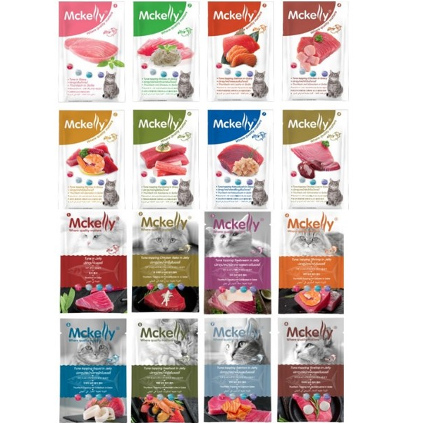 Mckelly อาหารแมว ชนิดเปียก 70กรัม 12ซอง*โปรดอ่านรายละเอียดก่อนสั่งซื้อ