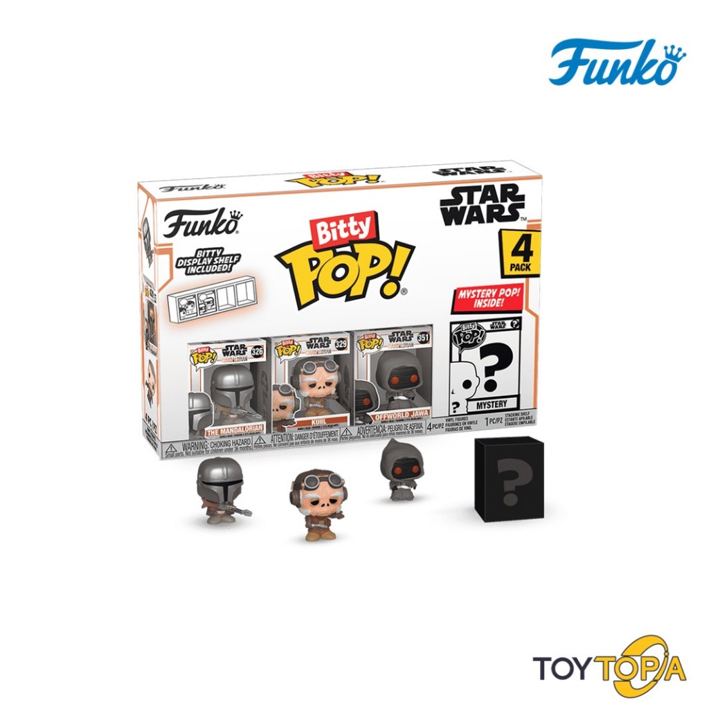 (75452) - The Mandalorian, Kuiil, Offworld Jawa Bitty POP!: The Mandalorian by Funko (Pack 4)
