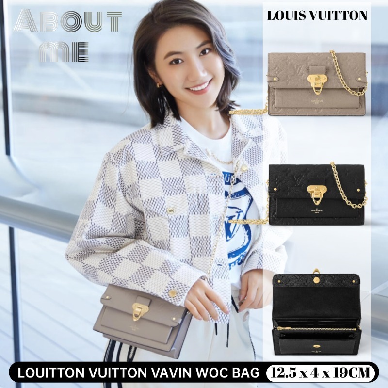 หลุยส์ วิตตอง 🌸Louis Vuitton VAVIN กระเป๋าโซ่ LV VAVIN WOC กระเป๋าสะพายข้างผู้หญิง M67839