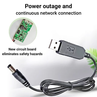 AK สายชาร์จ USB To DC 5.5มม. สายแปลง USB 5V to 12V 9V DC Step-Up Jack 5.5x2.1mm ใช้สำหรับจ่ายไฟจากเพาเวอร์แบงค์เข้าอุปกร