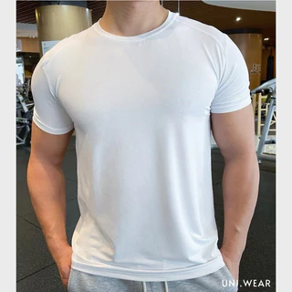 เสื้อยืดผู้ชาย UNIWEAR ผ้าSuper Soft เสื้อยืดดำ นุ่มยืดเยอะไม่ย้วย