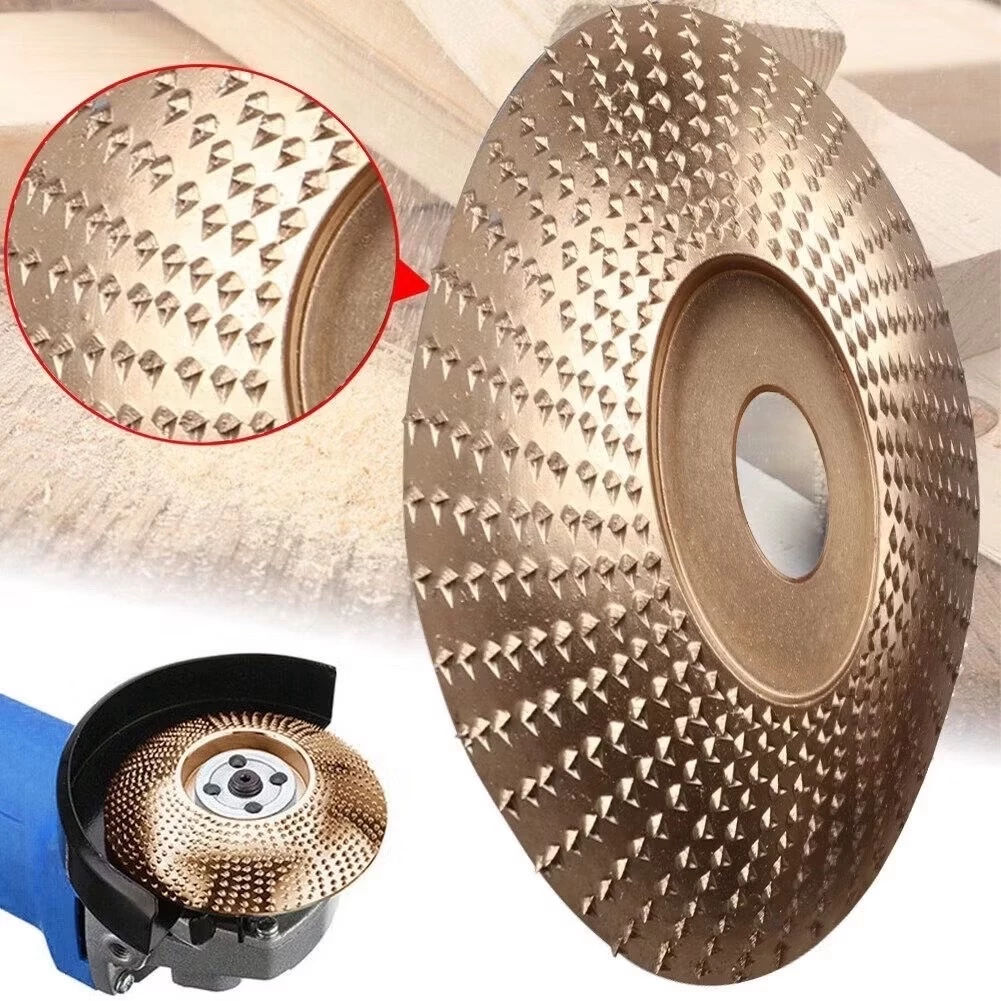YP-342 ใบเจียร์ขัดไม้ ใบขัดไม้ 100mm โลหะทังสเตนคาร์ ใบเจียร์ไม้แบบแบน ใบเจียร์แกะสลัก บุ้งขัดไม้ เครื่องมือแกะสลักไม้แ
