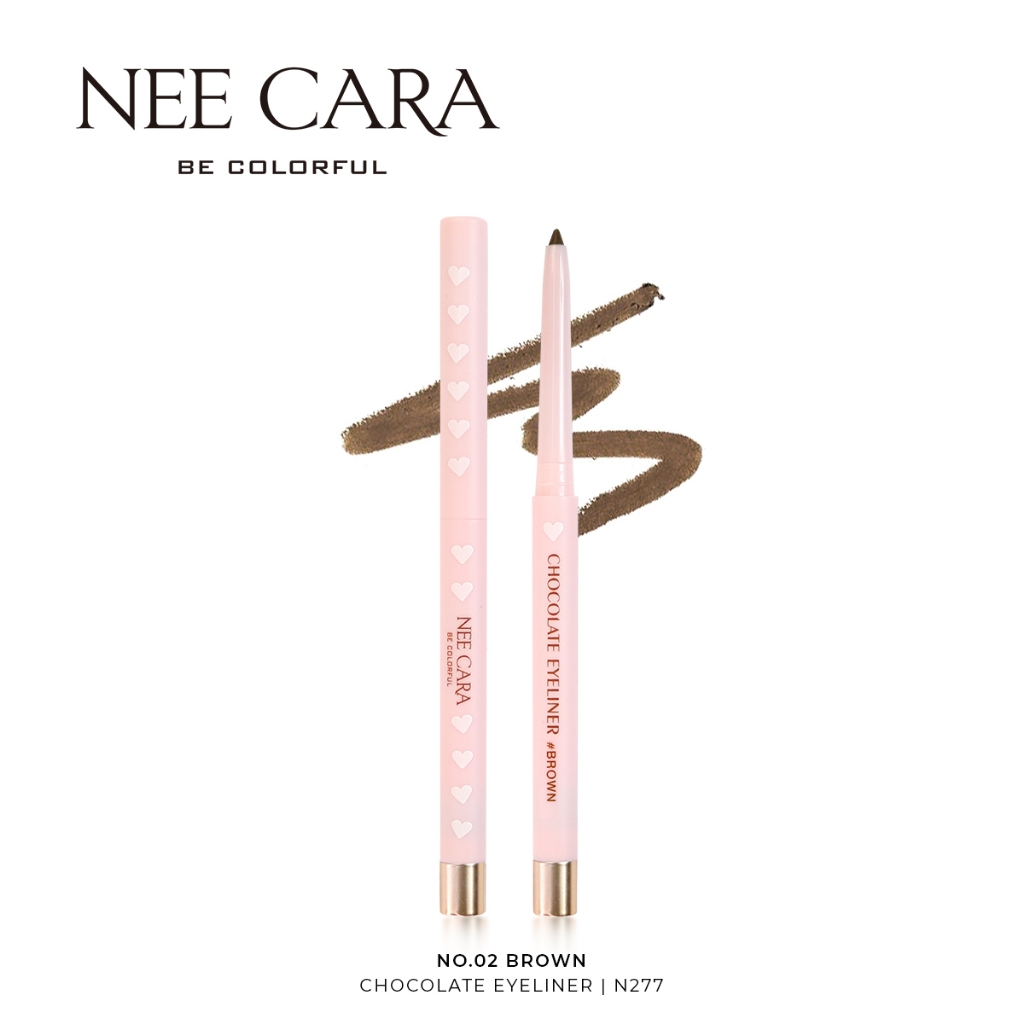 NEE CARA นีคาร่า อายไลเนอร์เนื้อนุ่ม N277 NEE CARA BE COLORFUL CHOCOLATE EYELINER