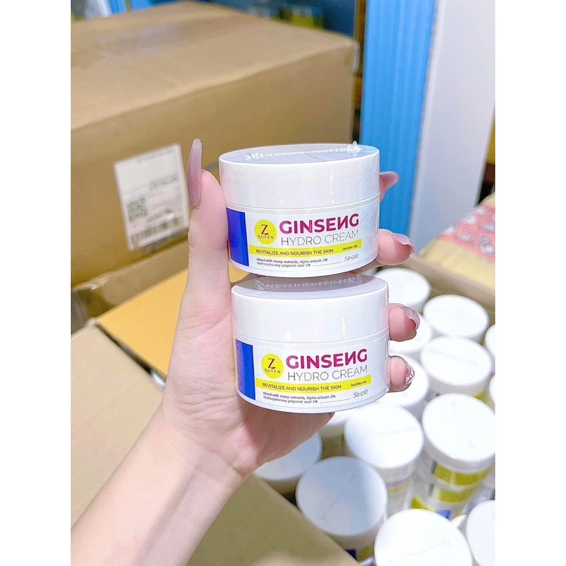 ครีมโสม ไฮโดร GINSENG HYDRO CREAM ผิวขาวไว เนียนนุ่มกระจ่างใส Z Queen  ลดรอยแตก หัวเชื้อ