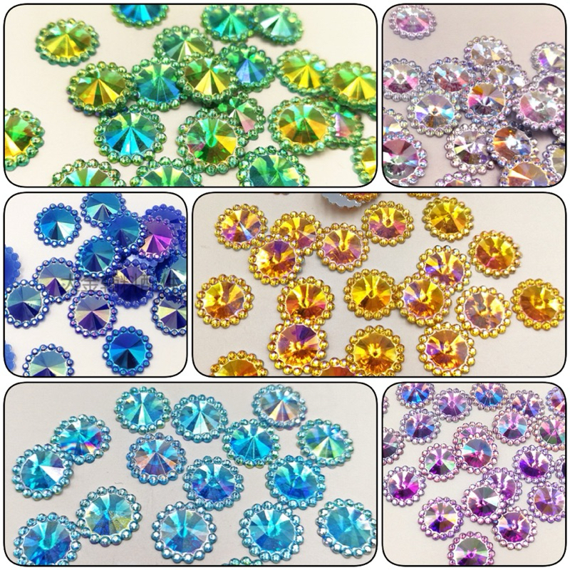 เพชรรุ้ง 12 มิล คละสี 100 ชิ้น(ตกแต่งงานโปรยทาน)