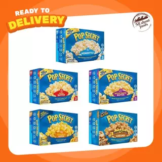 Pop Secret Microwave Popcorn ป๊อปซีเคร็ท ป๊อปคอร์น ไมโครเวฟ (1 กล่องมี 3/6/12 ซอง)