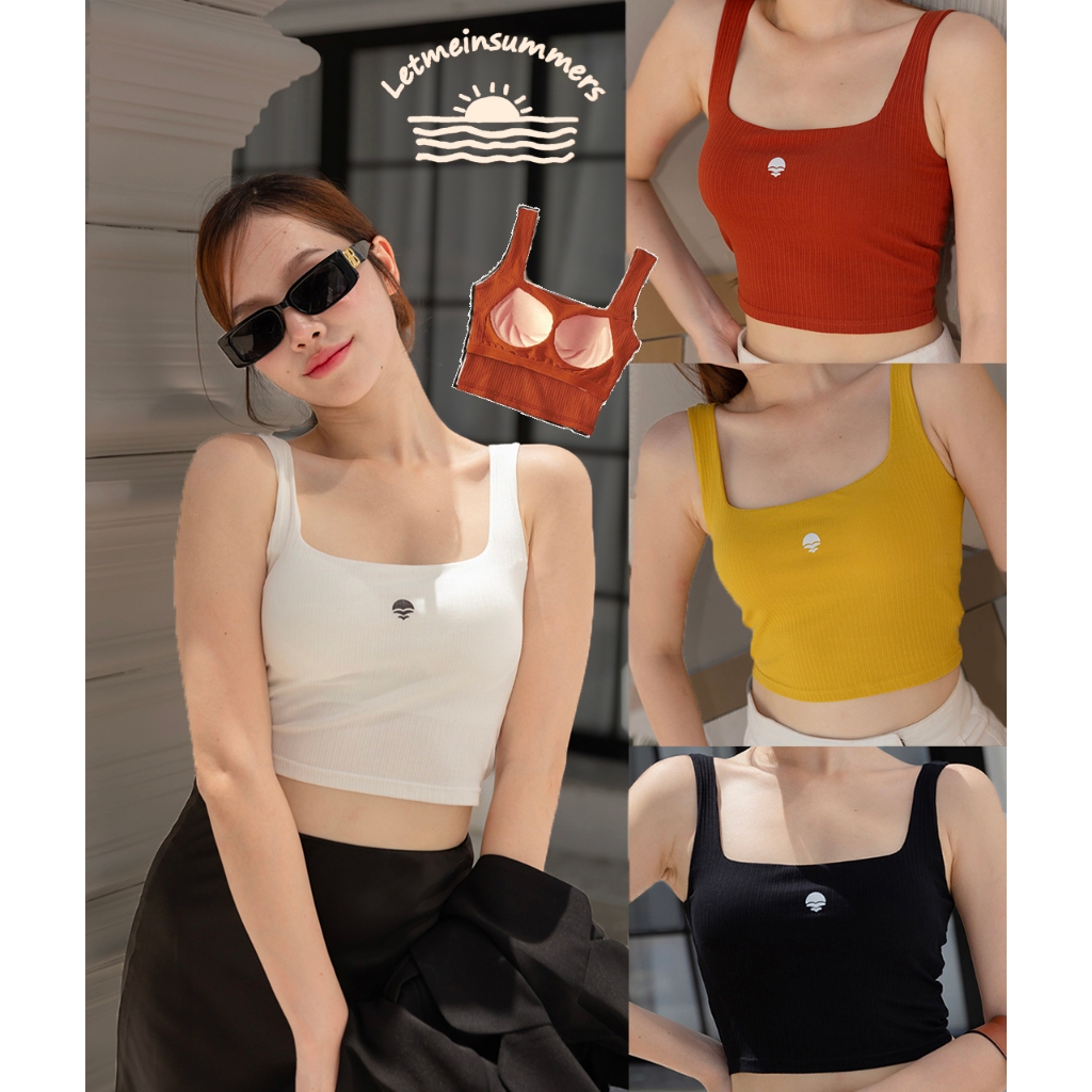 🌈Letmeinsummers🌈 APPEAL เสื้อกล้ามครอป Tanktop เสื้อมีฟองน้ำ ยับยาก สวย เสื้อยืดมีบราในตัว FC535