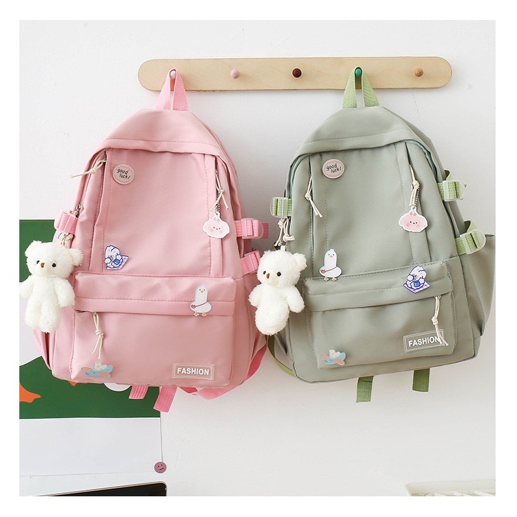 B-1052🔥กระเป๋าเป้ กระเป๋าขนาดใหญ่จุขนาดใหญ่เวอร์ชั่น แฟชั่นกระเป๋าเป้น่ารักๆ สุดคุ้มเทรนด์แฟชั่น(ไม่มีจี้ ไม่มีเข็มกลัด) - รูปที่ 2