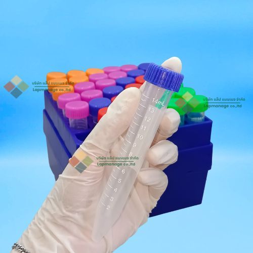 15 ml centrifuge tube หลอดใส่ตัวอย่าง หลอดปั่นเหวี่ยง ขนาด 15 มิลลิลิตร 100ชิ้น/ถุง