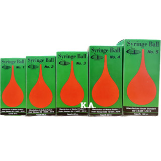 Syringe Ball เบอร์ 1-5ลูกยางแดง,ไซริงค์ บอล,ลูกยางอเนกประสงค…
