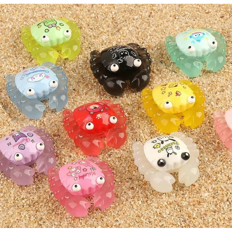 พร้อมส่ง สุ่มปูจิ๋วเรซิ่นเรืองแสง มี10สี คละสี(ใส่ถุงซีลปิดถุงเรียบร้อย)