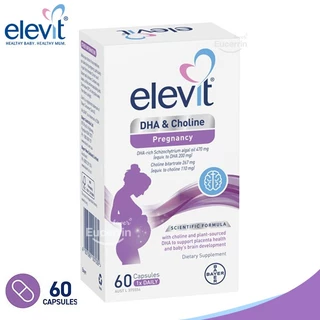 Elevit DHA Choline For Pregnancy and Breastfeeding 60 capsules สนับสนุนการพัฒนาสมองและสายตา