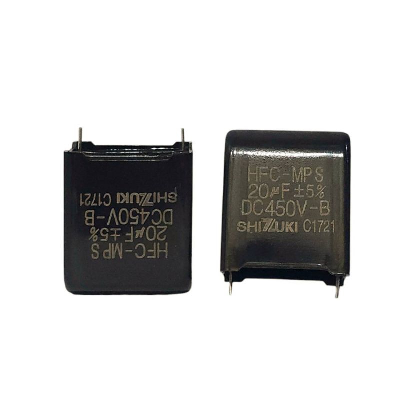 Capacitor 20uf450Vdc ไฟกระแสตรง ระยะขา 28mm ซ่อมบอร์ดแอร์ไดกิ้น