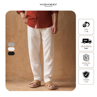 กางเกงลินินผู้ชายทำจากวัสดุสุดเท่ relaxed fit Highway (Mensw…