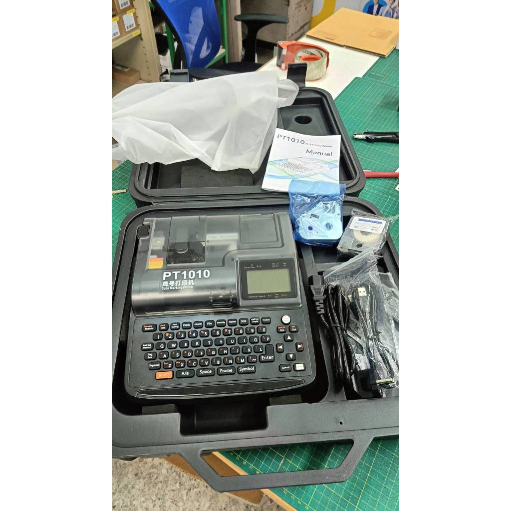 PT-10BK PUTY เครื่องพิมพ์ปลอกสายไฟ PT1010 ออกใบกำกับภาษีได้* ผ้าหมึก PT10BK