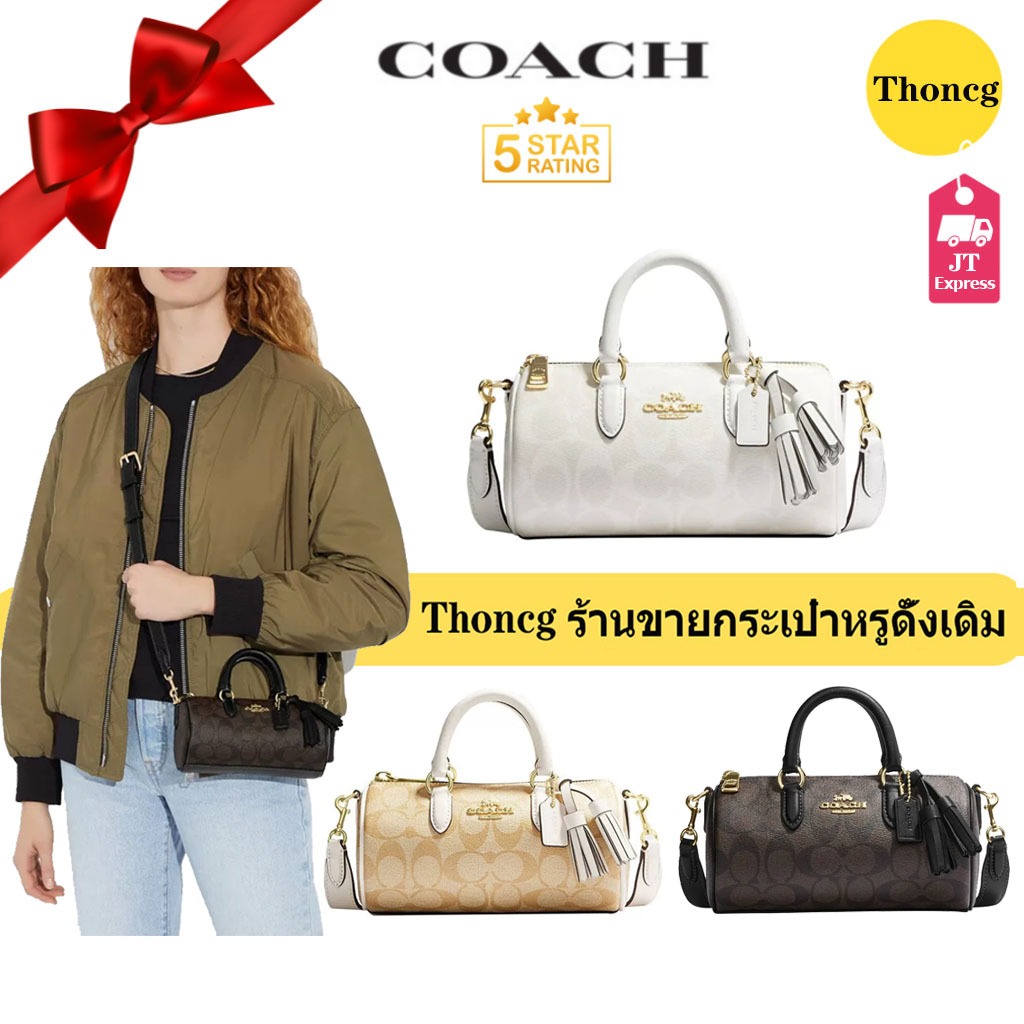 พร้อมส่ง🔥 Outlet ปลอดภาษี ของแท้100% กระเป๋าสะพายข้างผู้หญิง coach แท้ กระเป๋าผู้หญิง CK689 กระเป๋าถ