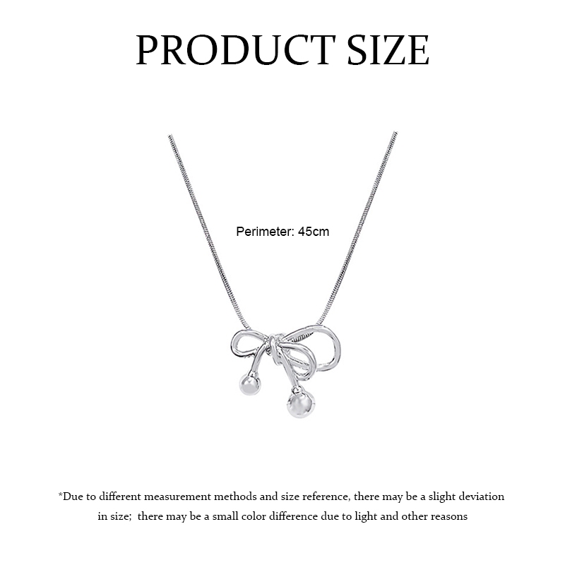 COD-ส่งเร็วจากไทย🎀สร้อยคอแฟชั่น จี้ประดับโบว์ หวาน สไตล์เกาหลี นักเรียนสำหรับผู้หญิง เหมาะกับของขวัญ ไม่ทําให้แพ้ง่าย-Te - รูปที่ 7