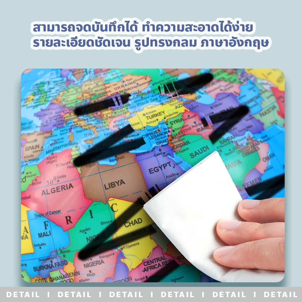 usboon ลูกโลกจำลอง หมุนได้ สําหรับตั้งโต๊ะ มีหลายขนาดให้เลือก (10.6-32 cm) - รูปที่ 3