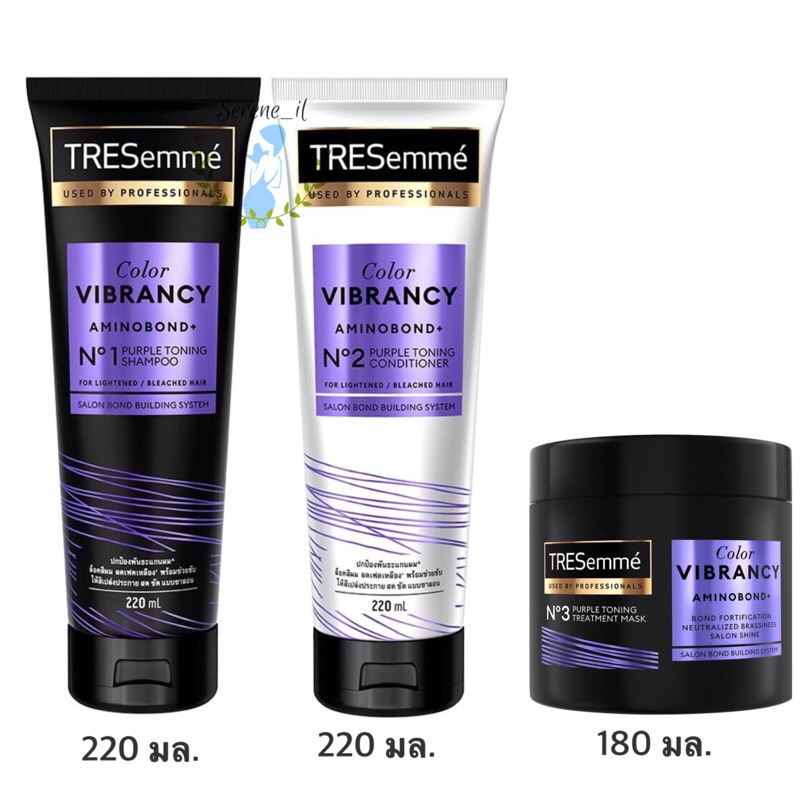 Tresemme แชมพูม่วง สำหรับผมกัดสีหรือทำสีอ่อน TRESemme Color Radiance and Repair For bleached hair