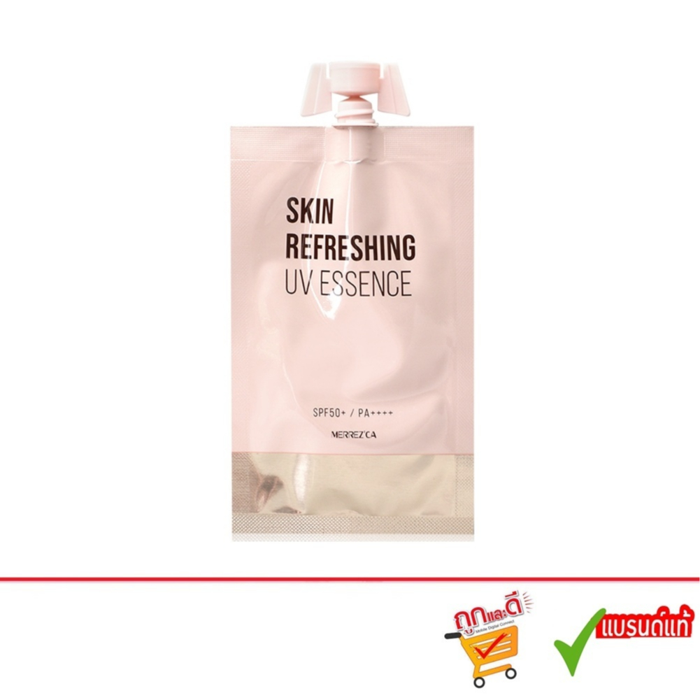 Merrez'ca Skin Refreshing UV Essence SPF50+ PA++++ 5ml เมอเรสก้า กันแดดเนื้อน้ำ (1 ซอง)