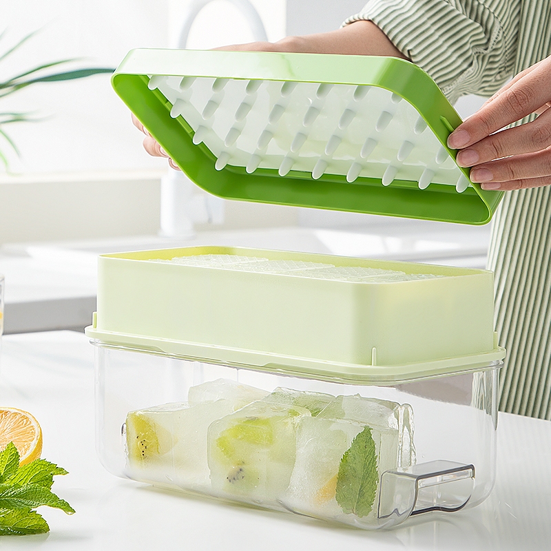 Giant Ice Cube Tray ถาดน้ําแข็ง ฝาปิด ทําน้ําแข็ง แช่น้ําแข็ง ถาดซิลิโคน ถาดน้ําแข็ง