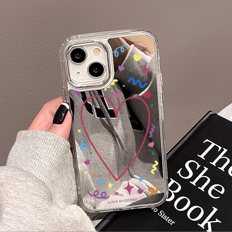 เคสโทรศัพท์มือถือแบบกระจก For IPhone 16 17 11 Pro Max 12 รูปที่ 5
