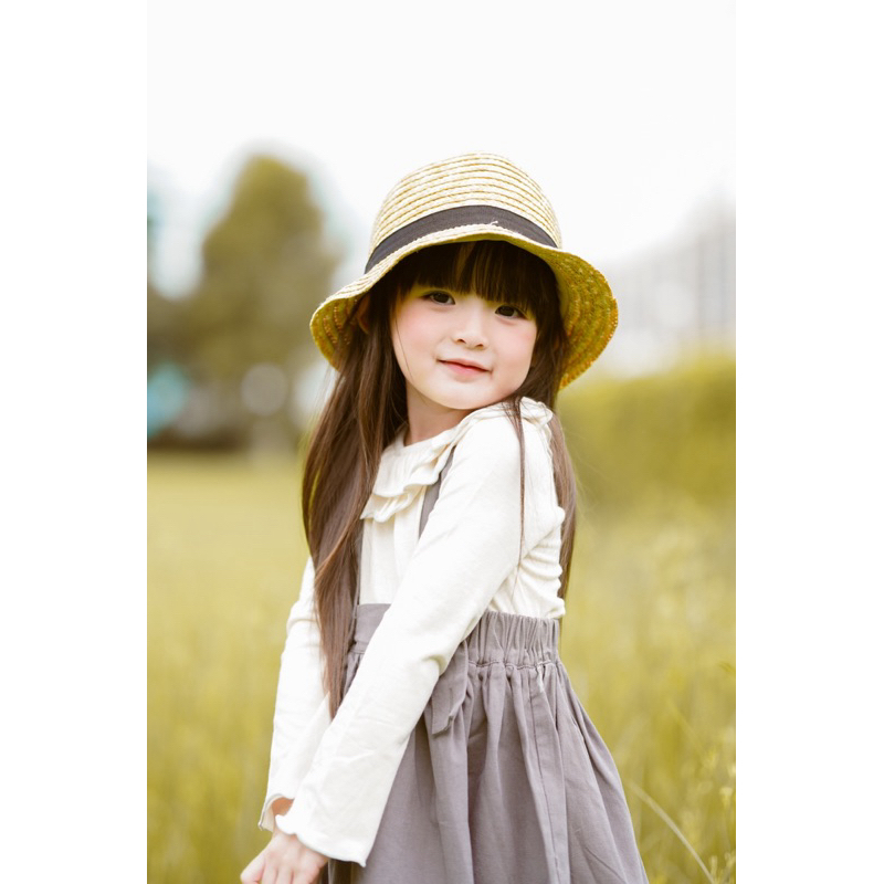 Double bow collar long tee เสื้อแขนยาวคอระบาย