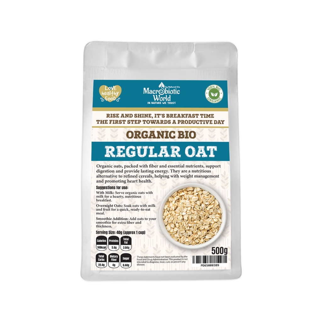 Organic/Bio Regular Oat (Finland) | ข้าวโอ๊ต 500g