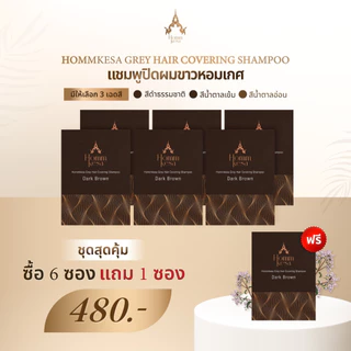 แชมพูปิดผมขาวหอมเกศ SET 480 บาท 6ซอง ฟรี 1 ซอง (แบบซอง 30 มล.)