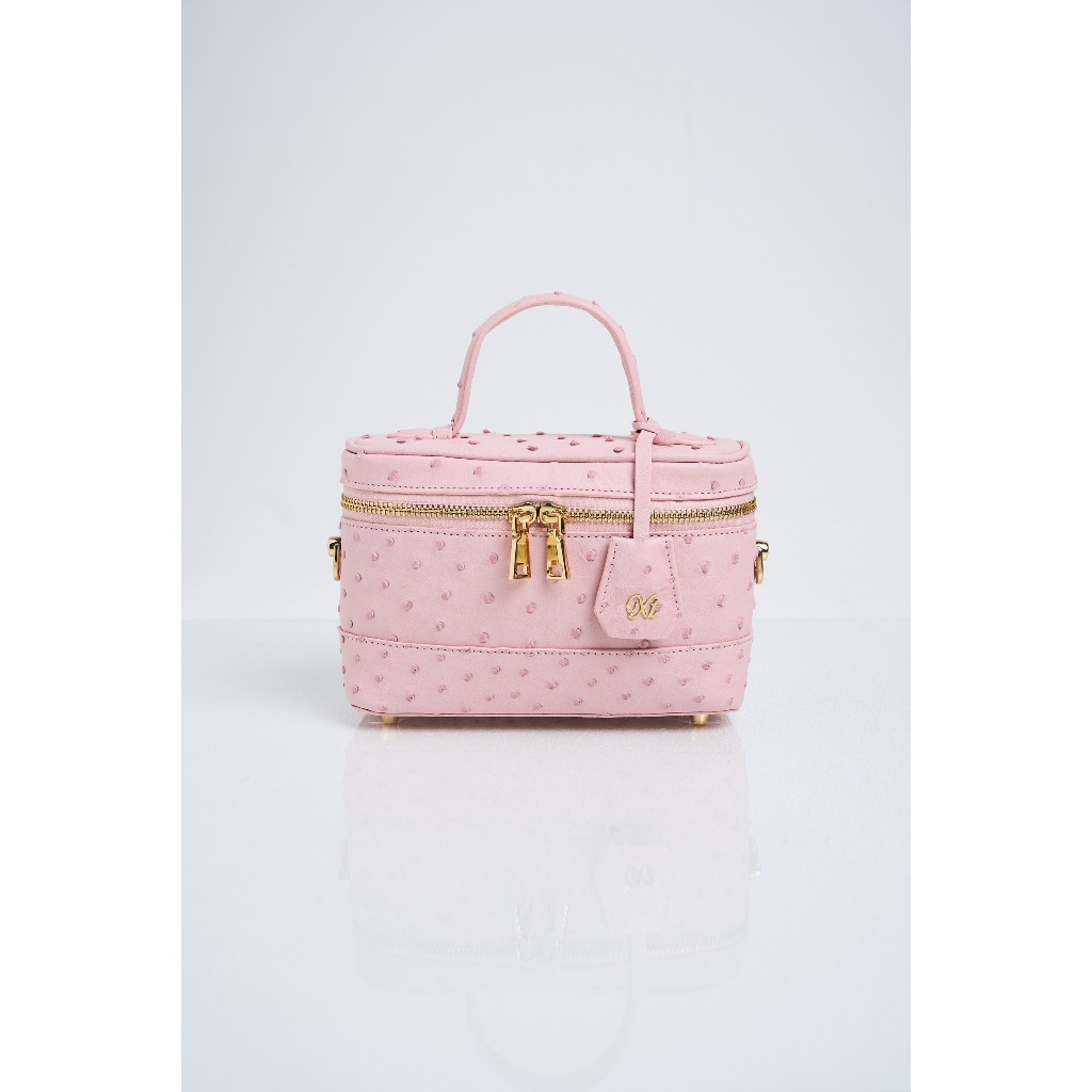 Xotique Capri  Ostrich  Bag  Pink
