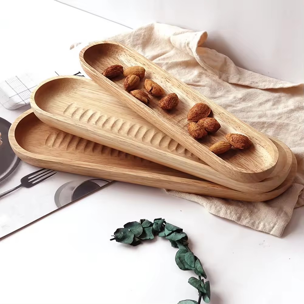 ถาดเสิร์ฟอาหาร ถาดไม้เครื่องใช้บนโต๊ะอาหาร ถาดไม้ Serving tray, wooden tray, tableware, wooden tray,