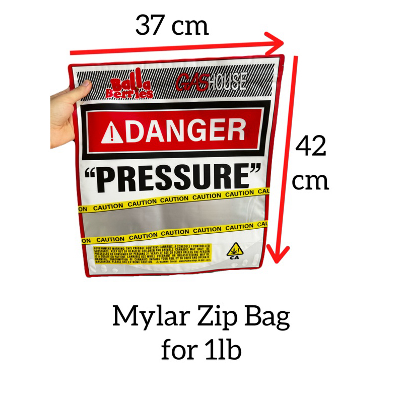 Balla Berries Gas House Mylar zip bag size 454 grams / 1 lb
