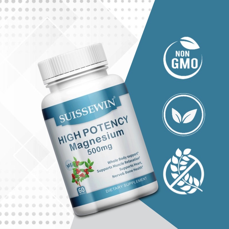 แมกนีเซียม 500 มก. 60 แคปซูล丨Magnesium 500 mg