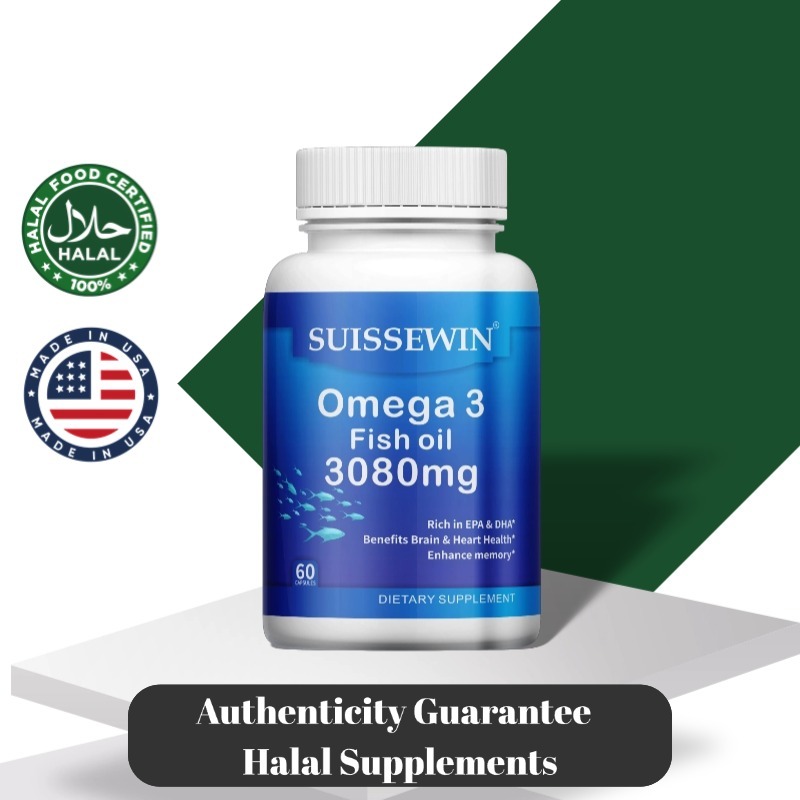 น้ำมันปลาโอเมก้า 3 3080 มก. 【60 แคปซูล】Omega 3 Fish Oil 3080 mg