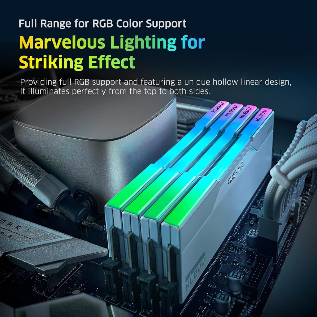 RAM KLEVV CRAS V RGB DDR5 Gaming OC Memory - 32GB (16GBx2) 48GB (24GBx2) 64GB (32GBx2) 6000MHz