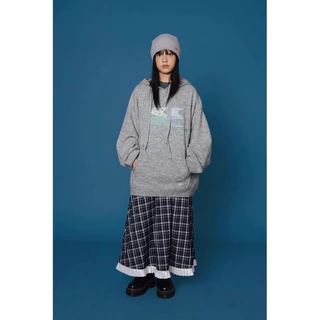 CryingCenter เสื้อสเวตเตอร์/เสื้อฮู้ดดี้ Patchwork Hoodie Sweater