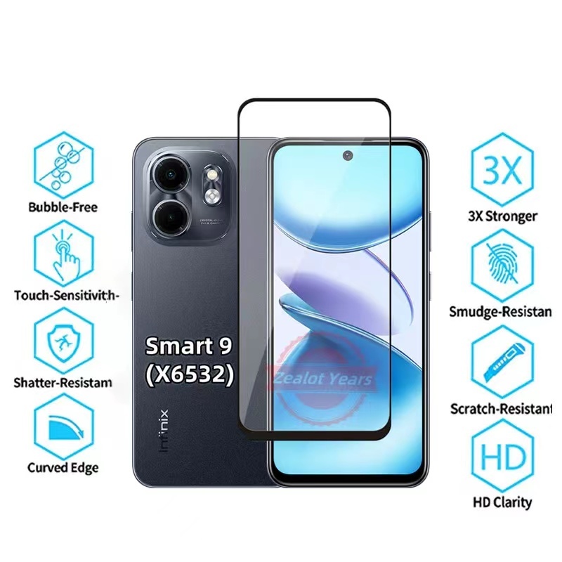 Infinix Hot 50 Pro+/Infinix Smart 9ตรงรุ่น(พร้อมส่งในไทย)ฟิล์มกระจกเต็มจอinfinix Smart 9/infinix Hot
