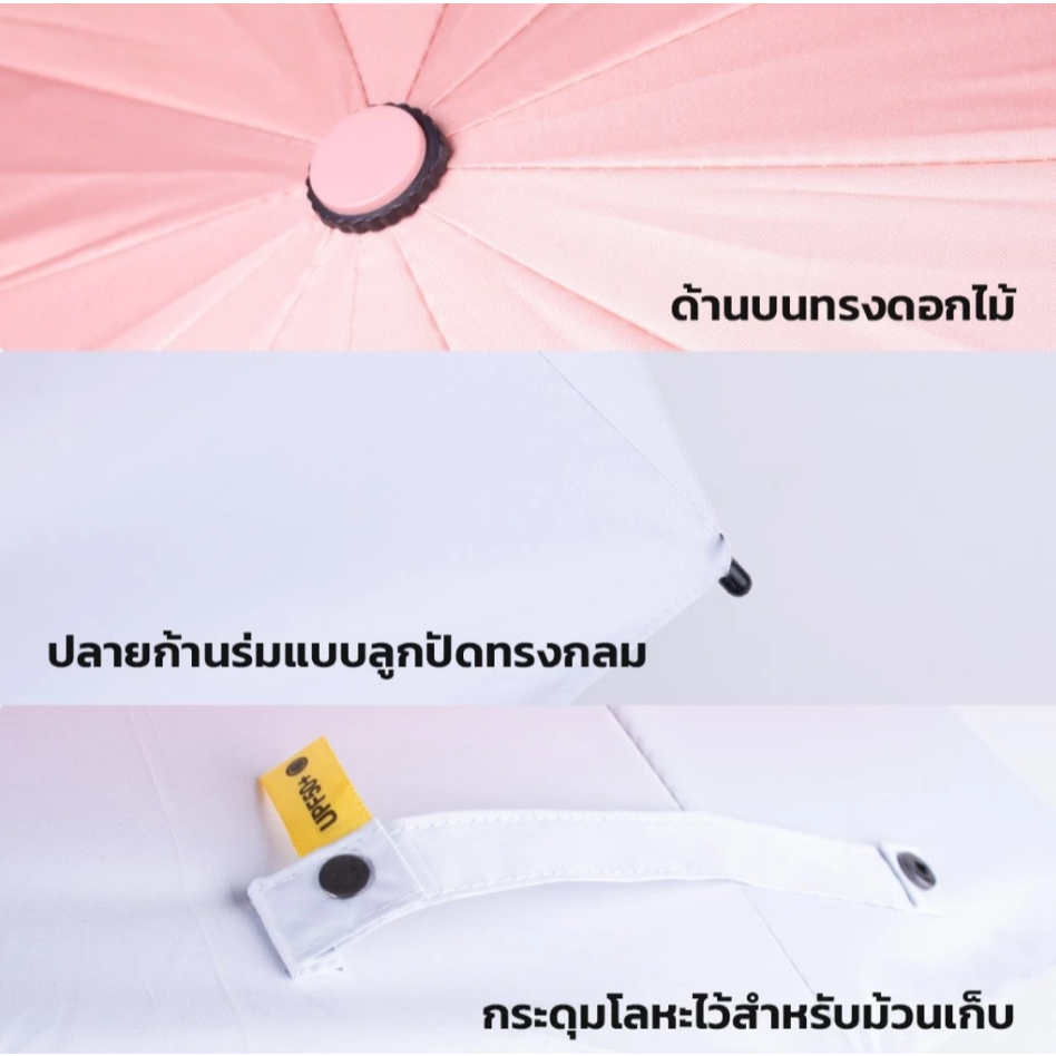 Shimanto ร่มพับอัตโนมัติ กันฝน กันแสงแดด UPF 50+ ขนาดเล็กพกพาสะดวก - รูปที่ 6