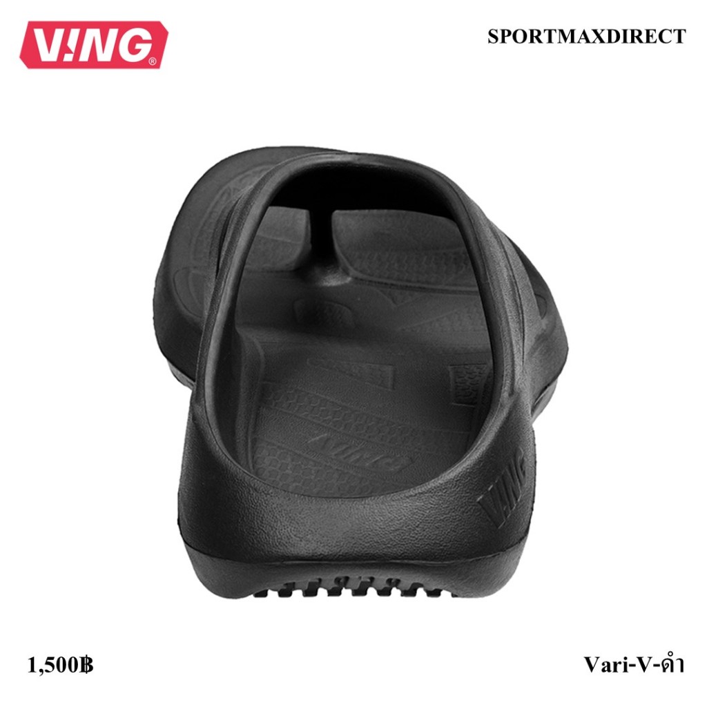 VING VARI-V Recovery Sandals Jet Black รองเท้าแตะใส่วิ่งออกกำลังกาย รองเท้าแตะฟื้นฟู/รองเท้าแตะเพื่อสุขภาพ (Vari-V-ดำ)